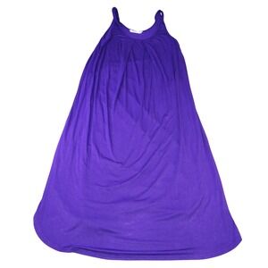 Ekouaer Purple Tank Maxi Dress Women's Size M‎ Spaghetti Strap Pleated Front